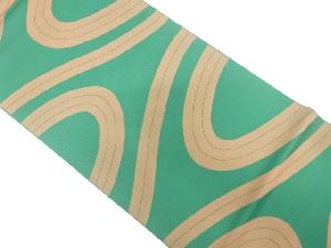 アンティーク　流水模様織出し本袋帯（着用可）